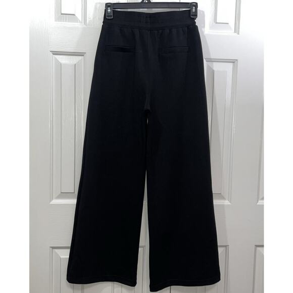 Black Wide Leg Lounge Pants Drawstring Waist Casual Comfy - Picture 6 of 14